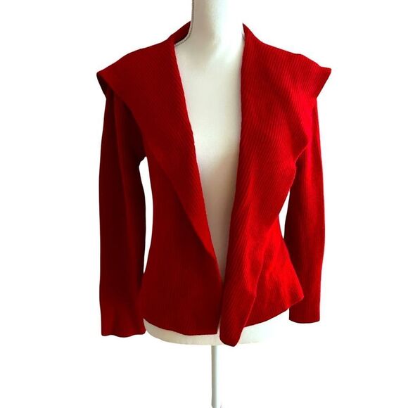 Ivan Grundahl Copenhagen Red Open Cardigan Sweater Size Small - Picture 1 of 5
